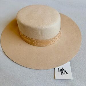 New Lack of Color The Sierra Hat Gold Cream Beige